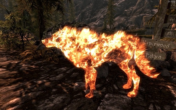 Мод для Skyrim — Огненный волк Дарук