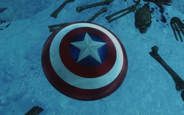 Щит в стиле Капитана Америки