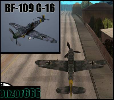 Самолет BF-109 G-16 для GTA:SA
