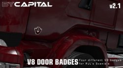 V8 Door Badges для RJL Scania