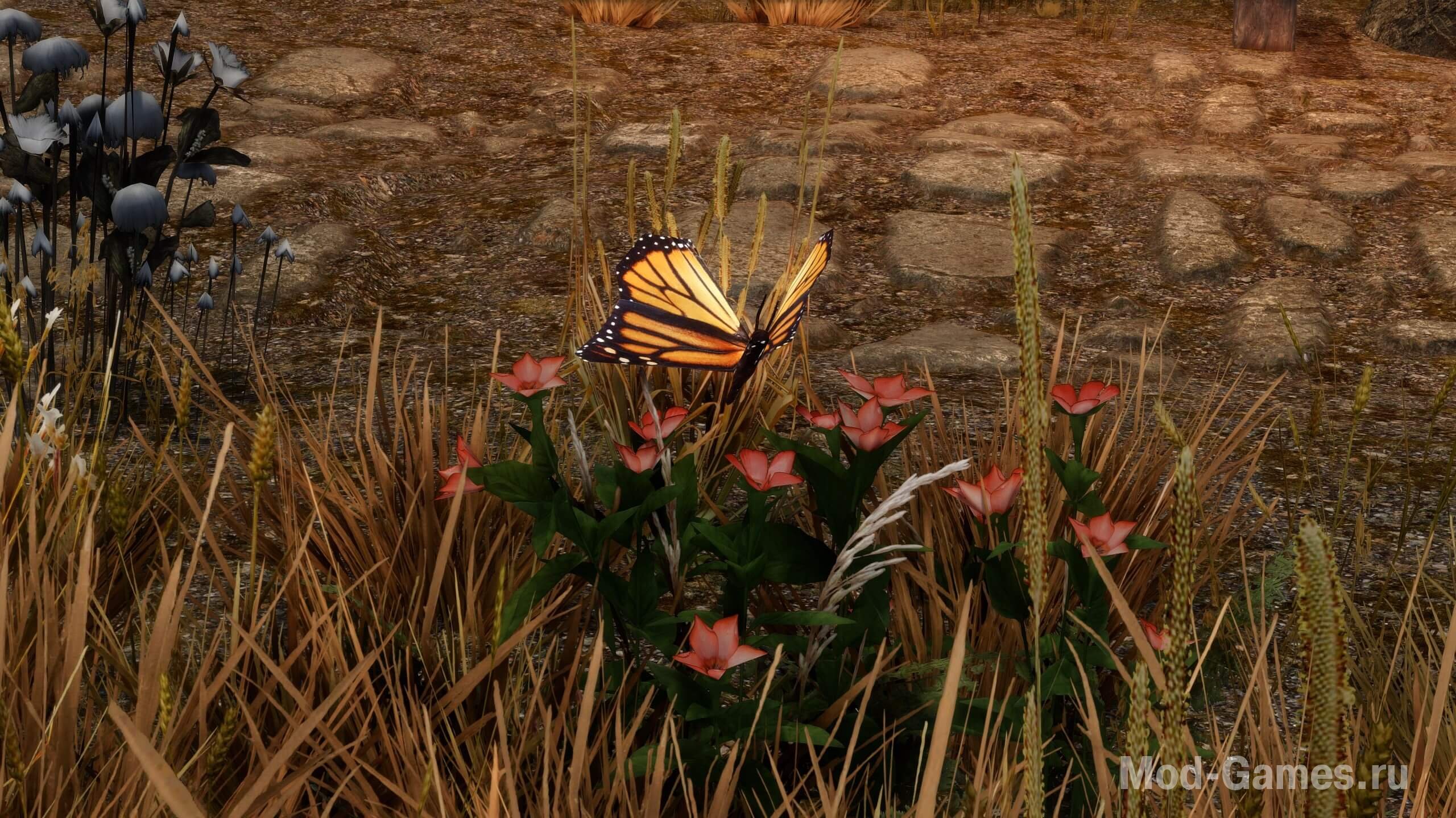 Реалистичные бабочки, мотыльки и светлячки